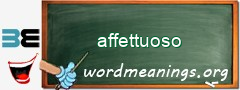 WordMeaning blackboard for affettuoso